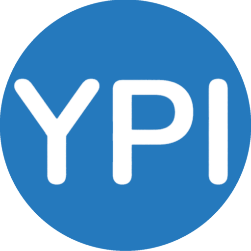 YPI logo featuring bold white letters 'YPI' centered within a solid blue circular background.